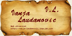 Vanja Laudanović vizit kartica